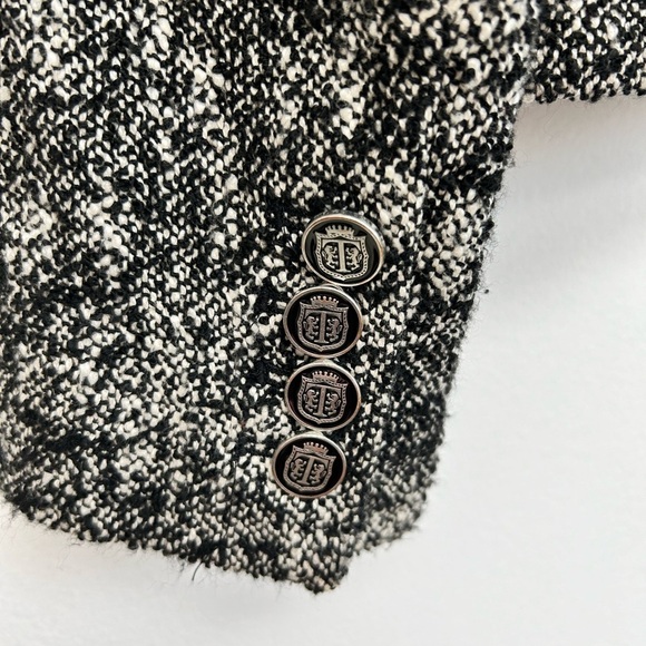 NWOT Talbots Blazer Black Tweed Classic Jacket Button Front Women’s Size 12 - Picture 4 of 6
